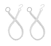 Sewroro Estensori per Portavasi Sospesi in Corda di Cotone Intrecciata a Mano Set 2 Pezzi Regolabili per Balconi e Portici Supporto Estensore Decorativo Stile Boho per Piante da Interno