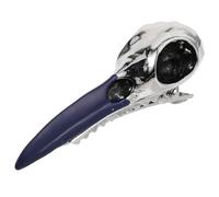 Sewroro Fermaglio per Chioma Gotico a Forma di Teschio di Corvo Accessorio per Halloween Donna Clip Punk Dark per Feste Cosplay e Balli in Maschera