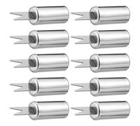 Sewroro Forchette da Frutta in Acciaio Inossidabile Set da 10 Pezzi, Forchette per Mais Bbq Resistenti, Utensili per Feste Estive e Ristorazione Familiare