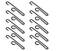 Sewroro Ganci per Calzini in Plastica Neri 105 CM Set da 190 Pezzi Ganci Curvi Multiuso per Bucato e Organizzazione Casa Appendiabiti senza Foratura per Bagno Cucina e Boutique