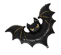 Sewroro Giant Inflatable Halloween Bat Balloon Lightweight Foil Hanging Decoration For Spooky Birthday Party And Haunted House Atmosphere
