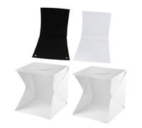 Sewroro Light Box per Fotografia Portatile 30Cm con Luci LED e Doppio Fondale Nero e Bianco Scatola Luminosa per Foto di Piccoli Oggetti Kit Fotografico per Accessori e Gioielli Facile