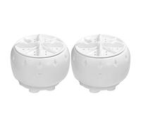 Sewroro Mini Lavatrice Portatile Turbo con Ricarica USB e Ventosa, Lavatrice da Viaggio per Lavello in Plastica, Centrifuga per Bucato Delicato, per Casa, Camper e Università (2 Pezzi)