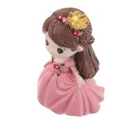 Sewroro Mini Principessa Decorazione Torta Rosa Polimerica Scultura Bambina Piccola per Festa Compleanno Adatta per Cruscotto Auto e Tavolo di Casa