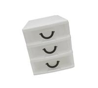 Sewroro Organizer da Scrivania in Plastica Trasparente 3 Cassetti e Maniglia Scatola Portatrucchi e Portagioielli Compatta per Ufficio e Casa Contenitore Versatile per Penne Gel Matite