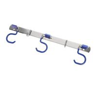 Sewroro Porta Scopa da Parete in Acciaio Resistente senza Foratura con Ganci Multipli Gancio da Parete Robusto per Asciugamani Cappelli e Straccio Salvaspazio per Bagno e Cucina