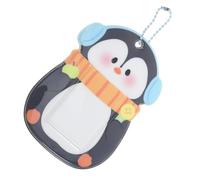 Sewroro Portachiavi Portacarte Di Identità Pvc Forma Di Pinguino Portafoto Cartoon Per Carte Di Gioco Fotografie e Id Accessorio Pratico Per Donne e Studenti Materiale Resistente e Stile