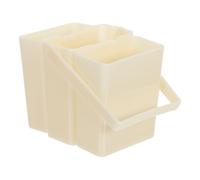 Sewroro Secchio per Pennelli Manico 2 Pezzi in Plastica Portatile per Pulizia Spazzole Pittura Olio e Acquerello Contenitore per Lavare Pennelli da Artista per Studio D’Arte