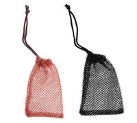 Sewroro Set 2 Pezzi Sacchetti in Nylon per Sapone Rete Schiumogena Borsa Portatile per Saponetta Esfoliante Multifunzione per Viso Corpo e Bagno Colore Caffè e Nero
