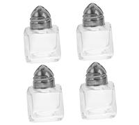 Sewroro Set 4 Barattoli per Spezie in Vetro Shaker Saliera e Pepiera Ermetici per Cucina e Uso Esterno come Barbecue e Campeggio Contenitori Piccoli e Leggeri per Condimenti in Polvere