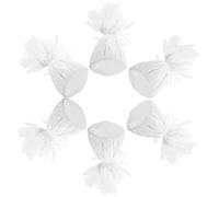 Sewroro Set 6 Pezzi Pesi per Palloncini in Foglio di Alluminio Bianchi, Blocchi di Peso Riutilizzabili per Feste, Compleanni e Matrimoni, Accessori per Decorazioni Palloncini a Elio