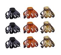 Sewroro Set 9 Fermagli per Chioma a Forma di Polpo Artigli Resistenti in Plastica Colori Naturali Assortiti Accessori per Chioma Donna per Uso Quotidiano e Cerimonie