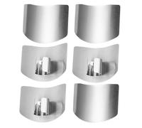 Sewroro Set da 6 Protezioni per le Dita in Acciaio Inossidabile Proteggi Dita per Affettare e Tagliare Verdure Protezione Ergonomica per Pollice Accessorio Cucina per Sicurezza e