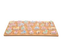 Sewroro Set Puzzle in Legno Alfabeto Arabo, Giocattolo Educativo Abbinabile per Scuola Materna, Gioco Prescolare per Sviluppare Pensiero Logico e Coordinazione Occhio-mano