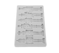 Sewroro Stampo in Silicone per Biscotti e Cupcake a Forma di Soldato Schiaccianoci, Piccolo Stampo Antiaderente per Decorazioni Natalizie e Creazioni Artigianali di Pasta di Zucchero
