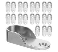 Sewroro Supporto per Asta dell'Armadio in Zinco Lega Staffa per Tubo Appendiabiti da 20 Pezzi Carico Pesante Compatto per Armadi Stretti Installazione Semplice Protezione Capi