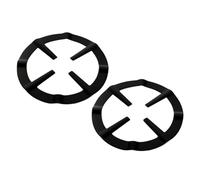 Sewroro Supporto per Fornello a Pentola 2 Pezzi Nero Resistente Alte Temperature Antiscivolo per Cucina a Gas Griglia Bruciatore Porta Caffettiera per Uso Domestico e Ristoranti