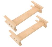 Sewroro Supporto per Mattarello in Legno Massiccio Base Antiscivolo, Set da 2 Pezzi per Utensili da Cucina e Cottura Pizza, Portautensili da Banco per Organizzazione e Conservazione