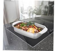 Sewroro Teglia Arrosto Rettangolare in Acciaio per Padella Bassa Versatile per Cottura Induzione e Superfici Multiple Adatta e Professionale