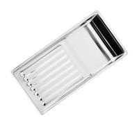 Sewroro Vassoio in Acciaio Inossidabile 304 per Strumenti Manicure Piccolo Vassoio Portautensili per Saloni di Bellezza e Tatuaggi Organizer per Attrezzi Estetici e Uso Laboratorio