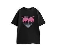 Sex and the City Nero Heart Landscape T-shirt a maniche corte Donne