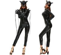 Sex COSTUME CATWOMAN GUANTI E MASCHERA BONDAGE DONNA sexy intimo COSPLAY