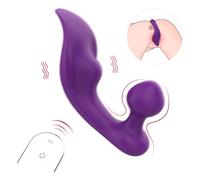 Sex HD Chomper - vibratore clitoride e anale impermeabile - silicone viola