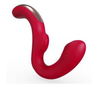 SEX HD Genie - vibratore punto G e clitoride - silicone rosso