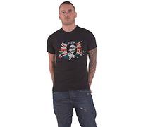 Sex Pistols The T Shirt God Save The Queen Flag Band Logo Ufficiale Uomo Nero Size L