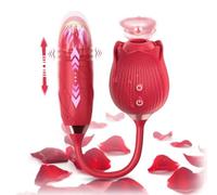 Sex Toy Dildo Silicone Vibrator 3in1 per donne - G Spot Vibrator con 10 modalità di succhiamento della lingua e 10 modalità di vibrazione - Giochi di sesso per adulti per coppie - IPX7 impermeabile -