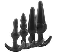 Sex Toys di Alta Qualità Set di Plug Anali TPR anal plug Nero Plug Anale da Donna Dilatatore Anale dilatatori da 9⌀2,4cm a 12,5⌀3,7cm Plug Anali plug anale da uomo butt plug toys uomo FOPS A49
