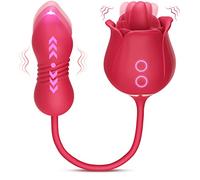 Sex Toys Vibrator Dildo - 4IN1 Adult Toys per le donne con 9 Dildos che leccano la lingua e spingono G Spot Vibratori, Anal Sex Toy Nipple Clitoral Stimulator Licker per coppie di uomini femminili