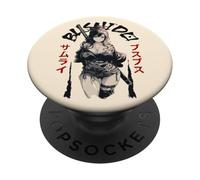 Sexy Anime Ragazza giapponese Samurai Bushido Codice giapponese ninja PopSockets PopGrip Adesivo