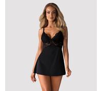 Sexy babydoll + perizoma Obsessive 810-bab-1 pizzo nero