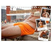 SEXY BAUARBEITER - Baustelle der verführerischen Männer, Schichtwechsel (Tischkalender 2026 DIN A5 quer), CALVENDO Monatskalender: Erotischer ... Männer mit Sixpack auf der Baustelle.