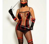 Sexy Body Suit Autoreggenti Trasparente Lingerie Intimo Sesso Piacere Nylon Kink