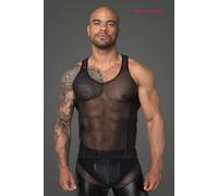 Sexy Canotta Vogatore Maglia Uomo POWERWETLOOK e Rete 3D Nero S,M,L,XL,2XL,3XL