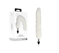 Ouch! Fox Tail with Metal Butt Plug White