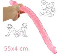 sexy Dildo realistico sex toy JELLY DOPPIO anale vaginale 55cm sadomaso sesso