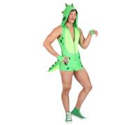 Sexy Dino Men's Fancy Dress Costume Romper | Dinosaur Fancy Dress Costumes Small