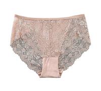 Sexy Donna Hot in Pizzo Slips Mutandine da Donna Pizzo/Cotone Traspirante Slip Taglie Forti con Ritaglio Bikini Vita Bassa Mini Perizoma Solid Color Cotone Pancia Piatta