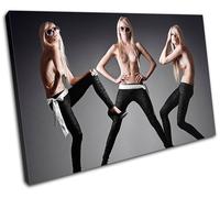 Sexy Female NUDES Erotic SINGLE TELA parete arte foto stampa