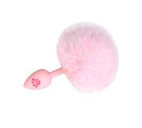 Sexy Fox Anal Plug Tail Silicone Anal Toys For Women Men Butt Plug Small Tail Cat Rabbit Anal Plug Cosplay Sex Toys For Adult(Pink-short tail)