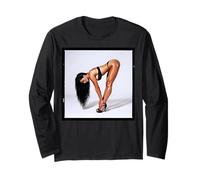 Sexy Girl Graphic Tee - Bruna Modello in Fine Art Pose Maglia a Manica