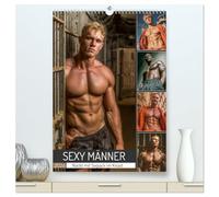 SEXY MÄNNER - Nackt mit Sixpack im Knast (hochwertiger Premium Wandkalender 2026 DIN A2 hoch), Kunstdruck in Hochglanz: Erotischer Männerkalender mit ... muskulösen und nackten Männern im Gefängnis