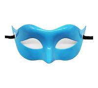 "Sexy Masquerade Mask - Black/White Gentleman Half Face Mask for Halloween & Prom (Plastic Retro Party Mask)" (Silver)