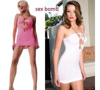 SEXY MINI ABITO ADERENTE / BABY DOLL ROSA HOT LINGERIE DONNA VESTITO