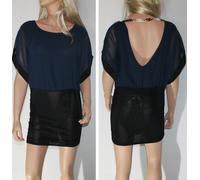Sexy miniabito donna vestitino abito voile trasparente scollo schiena Made Italy