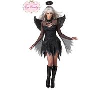 Sexy Nero Fallen Angel Vestito Costume Adulto