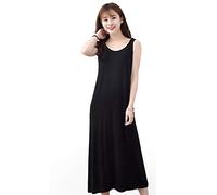 Sexy Pigiama da Donna,Camicia da Notte Lunga Senza Maniche in Cotone Camicia da Notte Nera Camicie da Notte Lunghe A Kimono Casual Accappatoio Casual A Canotta Babydoll per Abbigliamento da Casa in